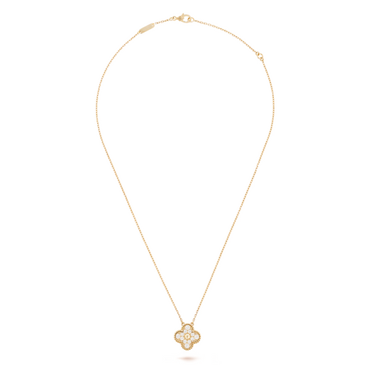 FORTUNE CLOVER NECKLACE | CUBIC ZIRCONIA/GOLD