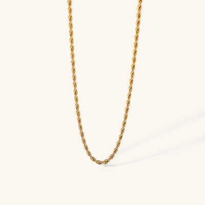 Calle Rope Chain Gold Necklace