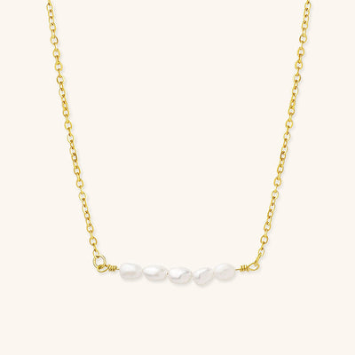 Fleur Freshwater Pearl Gold Necklace