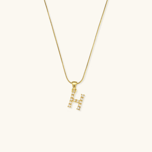 Augustine Initial Letter Pearl Necklace