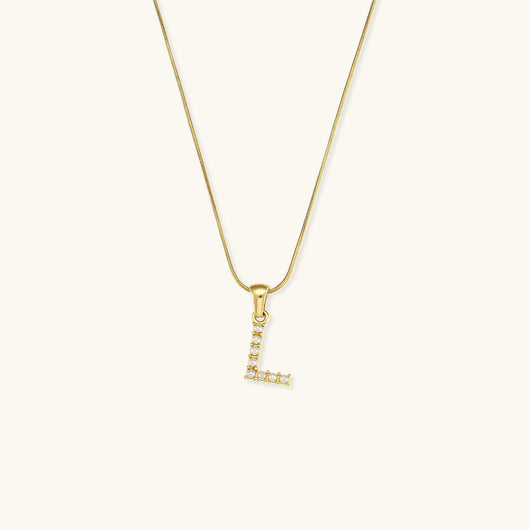 Augustine Initial Letter Pearl Necklace