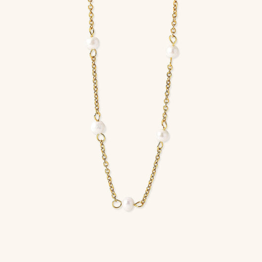 Nora Gold Pearl Necklace
