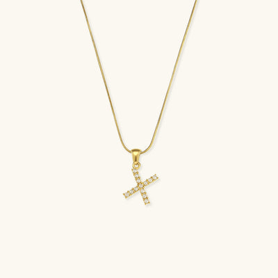 Augustine Initial Letter Pearl Necklace