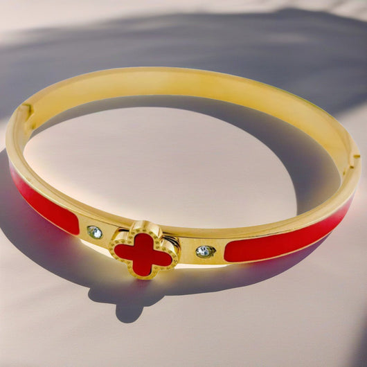 Serene Clover Bracelet | Red