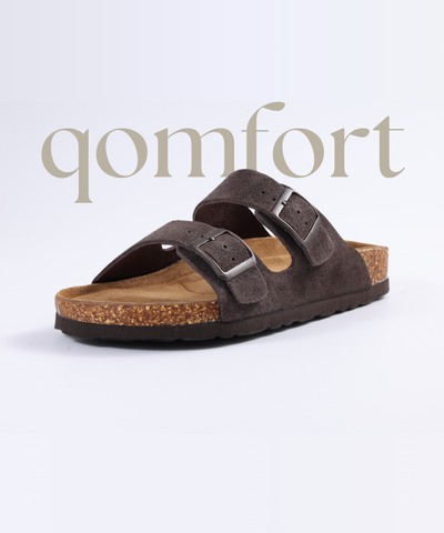 Premium Genuine Suede Sandals by Qomfort