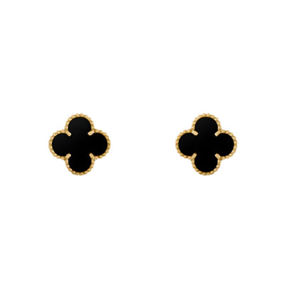 FORTUNE CLOVER EARRINGS | BLACK