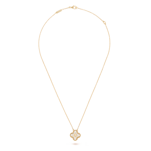 FORTUNE CLOVER NECKLACE | CUBIC ZIRCONIA/GOLD