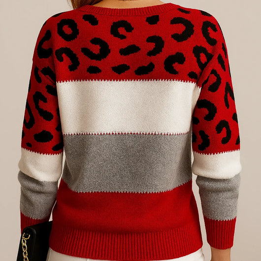 VELORA LEOPARD LUXE SWEATER