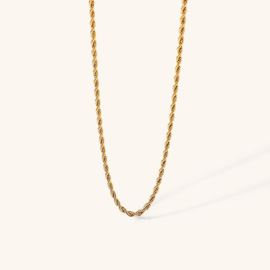 Calle Rope Chain Gold Necklace
