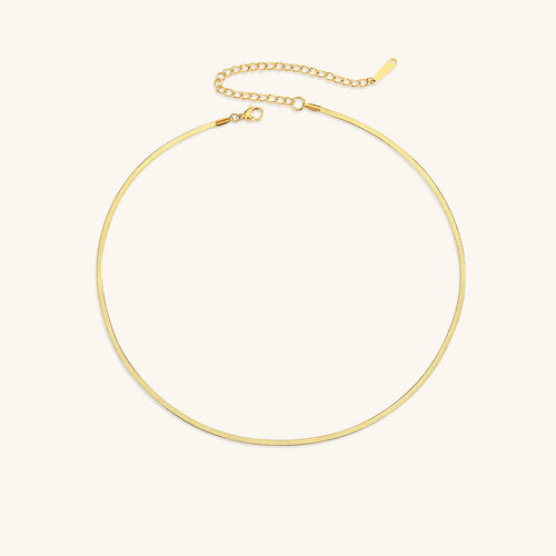 Elizabeth Gold Herringbone Necklace