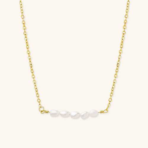 Fleur Freshwater Pearl Gold Necklace