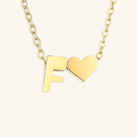 Ria Initial Letter Gold Necklace