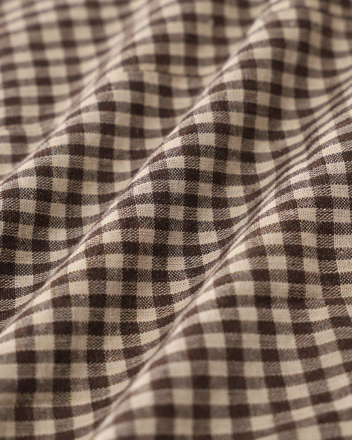 Brown Plaid Single Breasted Vest