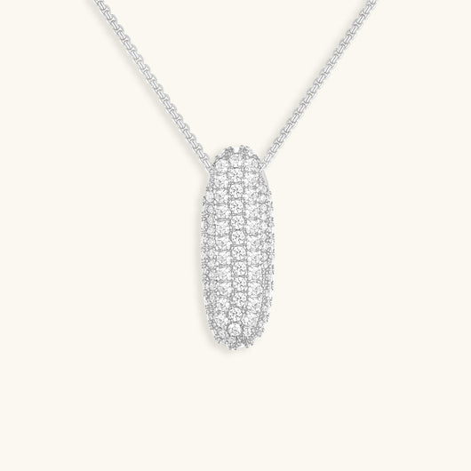 Bubble Initial Diamond Necklace