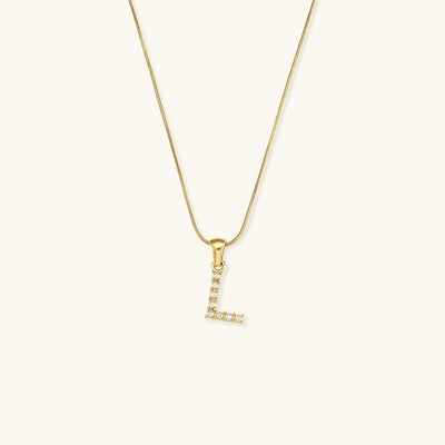 Augustine Initial Letter Pearl Necklace