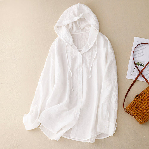 VICTORIA LINEN HOODIE