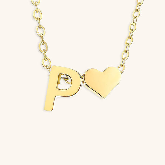 Ria Initial Letter Gold Necklace
