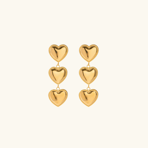 Aimee Gold Heart Earrings
