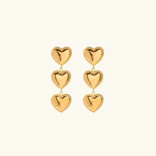 Aimee Gold Heart Earrings