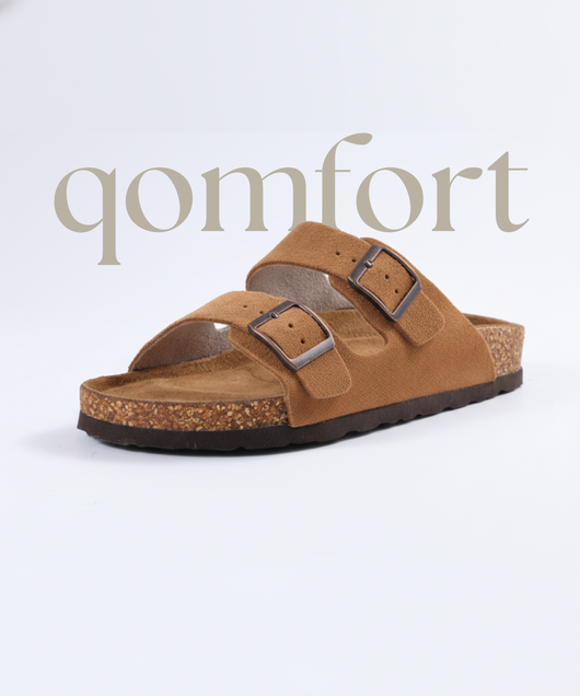 Premium Genuine Suede Sandals by Qomfort