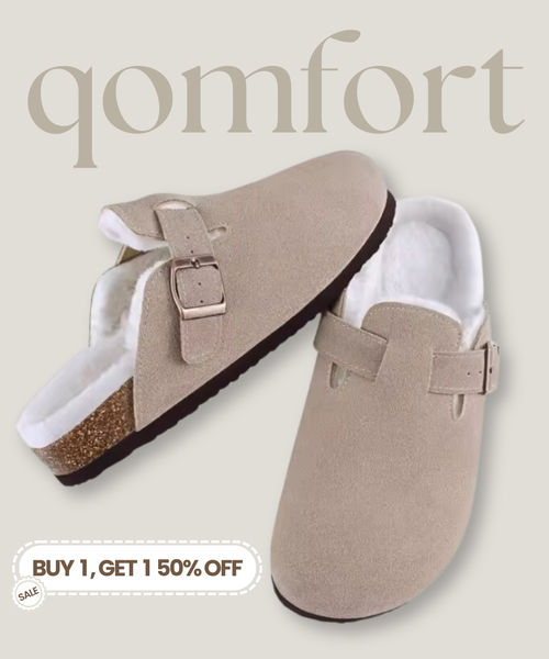 Fur-lined Suede Clogs by Qomfort