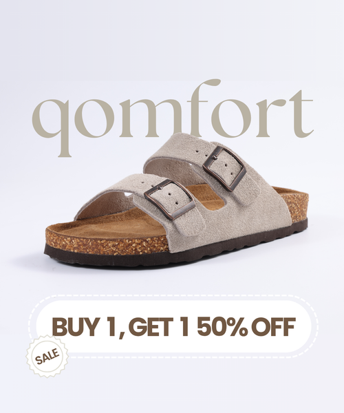 Premium Genuine Suede Sandals by Qomfort