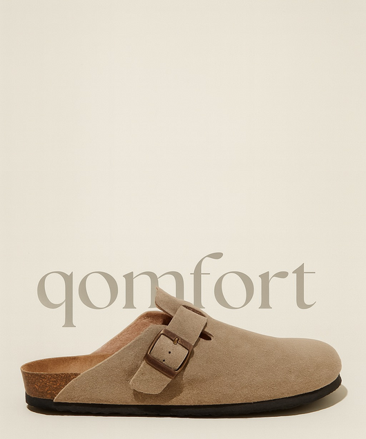 Genuine Suede Clogs by Qomfort