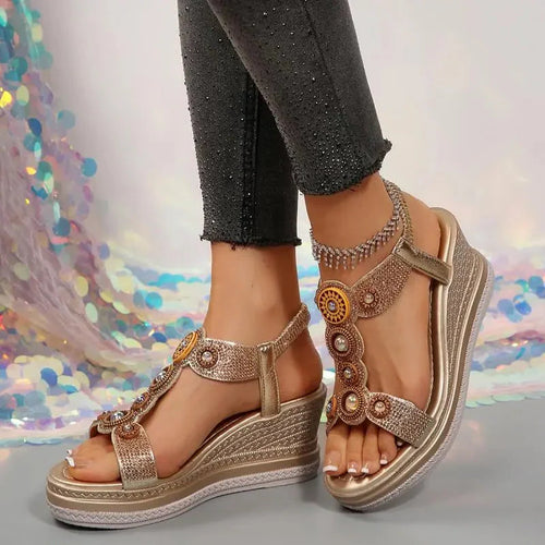 Marbella Gem Wedge Sandals