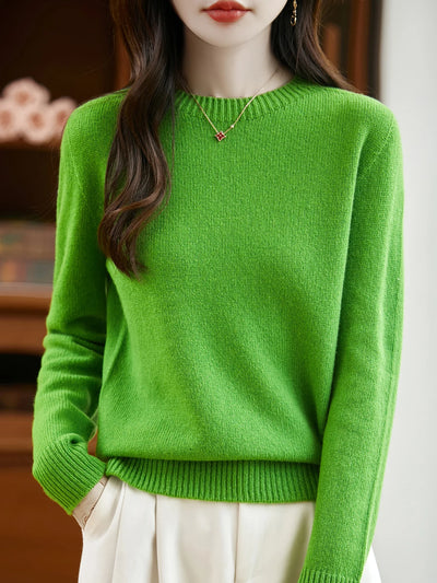 Merino Wool O-Neck Sweater