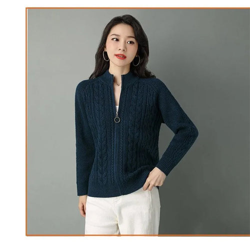 Maren Knitted Zip Cardigan