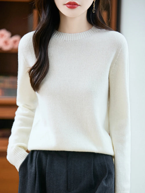 Merino Wool O-Neck Sweater