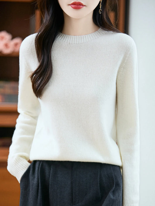 Merino Wool O-Neck Sweater