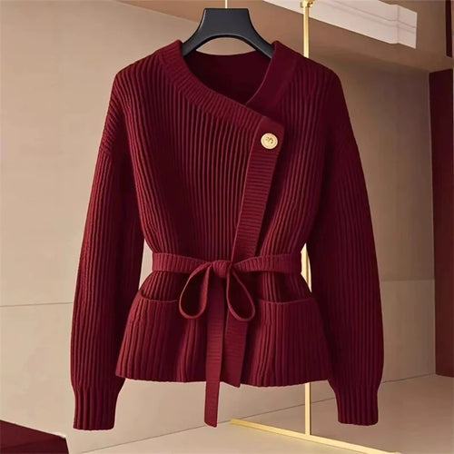 Averie Belted Knit Cardigan Coat