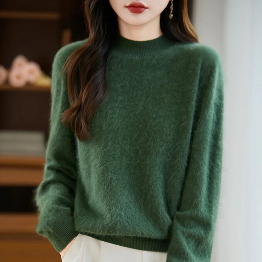 Arabelle Cashmere Wool High-Neck Sweater