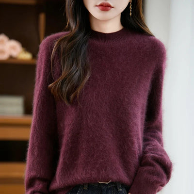 Arabelle Cashmere Wool High-Neck Sweater
