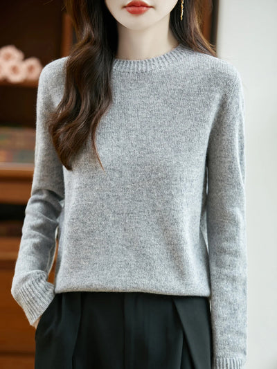 Merino Wool O-Neck Sweater