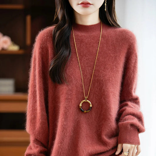Arabelle Cashmere Wool High-Neck Sweater