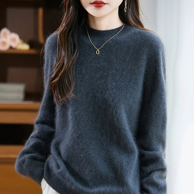 Arabelle Cashmere Wool High-Neck Sweater
