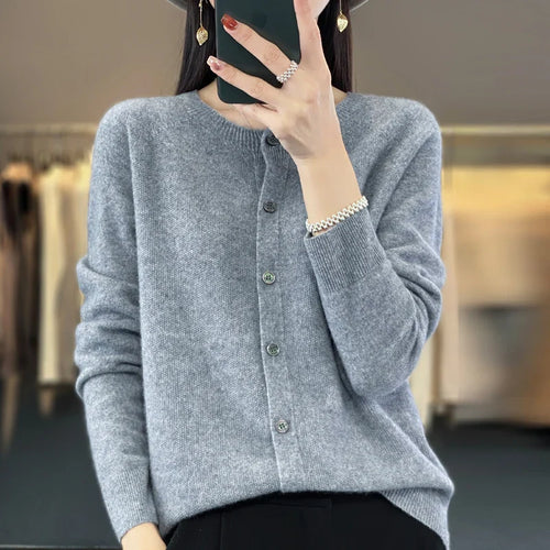 Santorini Merino Wool Cardigan