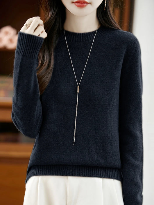 Merino Wool O-Neck Sweater