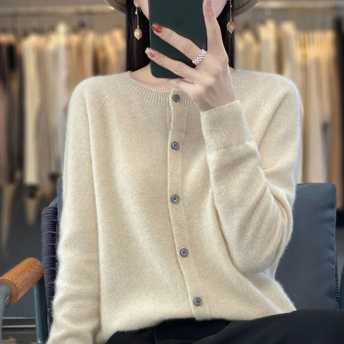 Santorini Merino Wool Cardigan