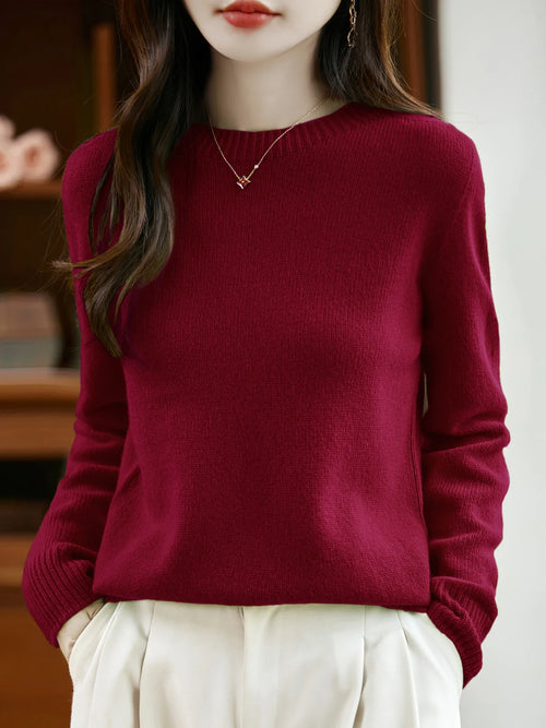 Merino Wool O-Neck Sweater