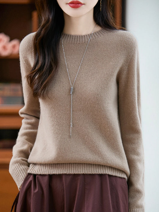 Merino Wool O-Neck Sweater