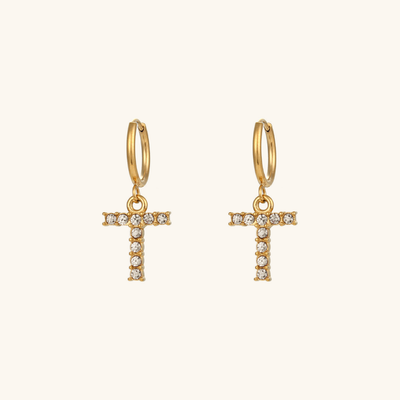 Wilhemina Initial Letter Earrings