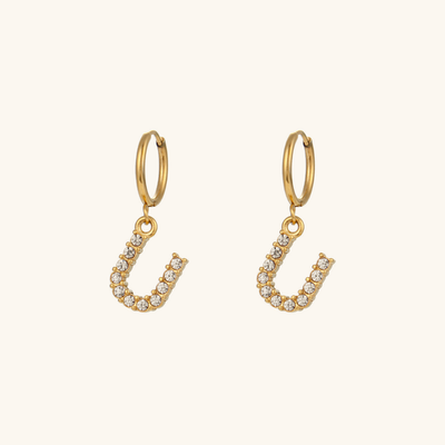 Wilhemina Initial Letter Earrings