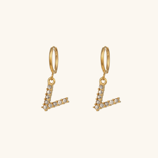 Wilhemina Initial Letter Earrings