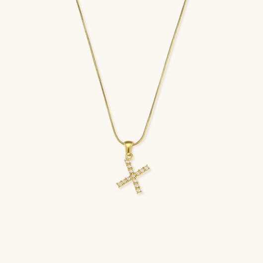 Augustine Initial Letter Pearl Necklace