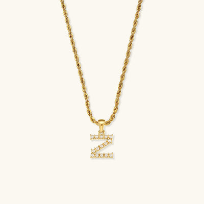 Elodie Initial Letter Pearl Necklace