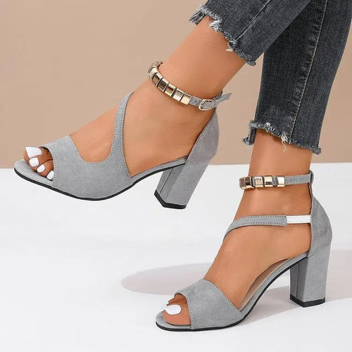 Ankle Strap Block Heel Sandals
