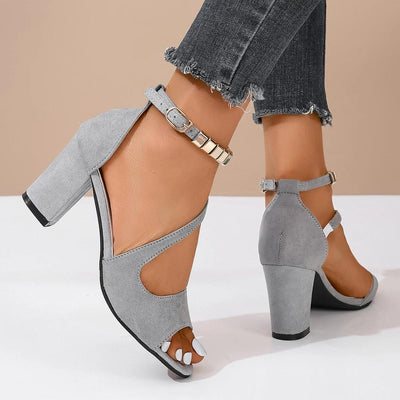 Ankle Strap Block Heel Sandals